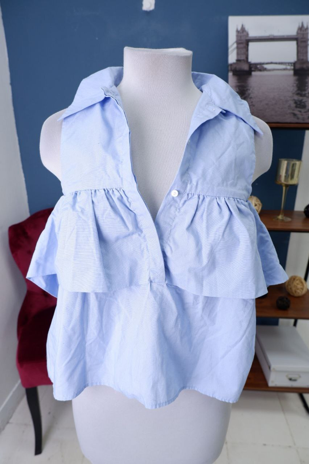 Рубашка Zara без рукавов 44 размер