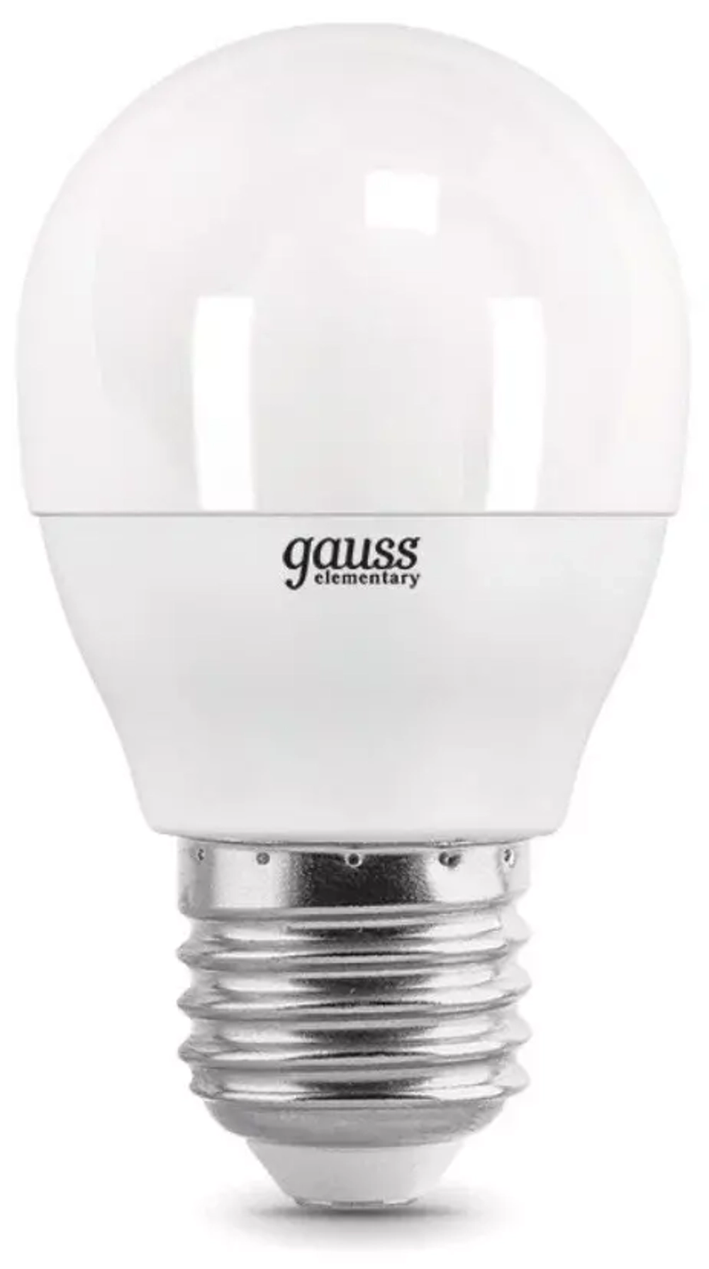 Лампа Gauss LED Elementary Шар 6W E27 4100K (3шт в упак) 53226T