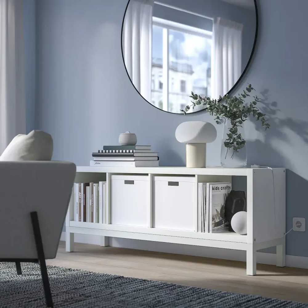 Стеллаж - IKEA KALLAX, 147х39х59 см, белый, КАЛЛАКС ИКЕА