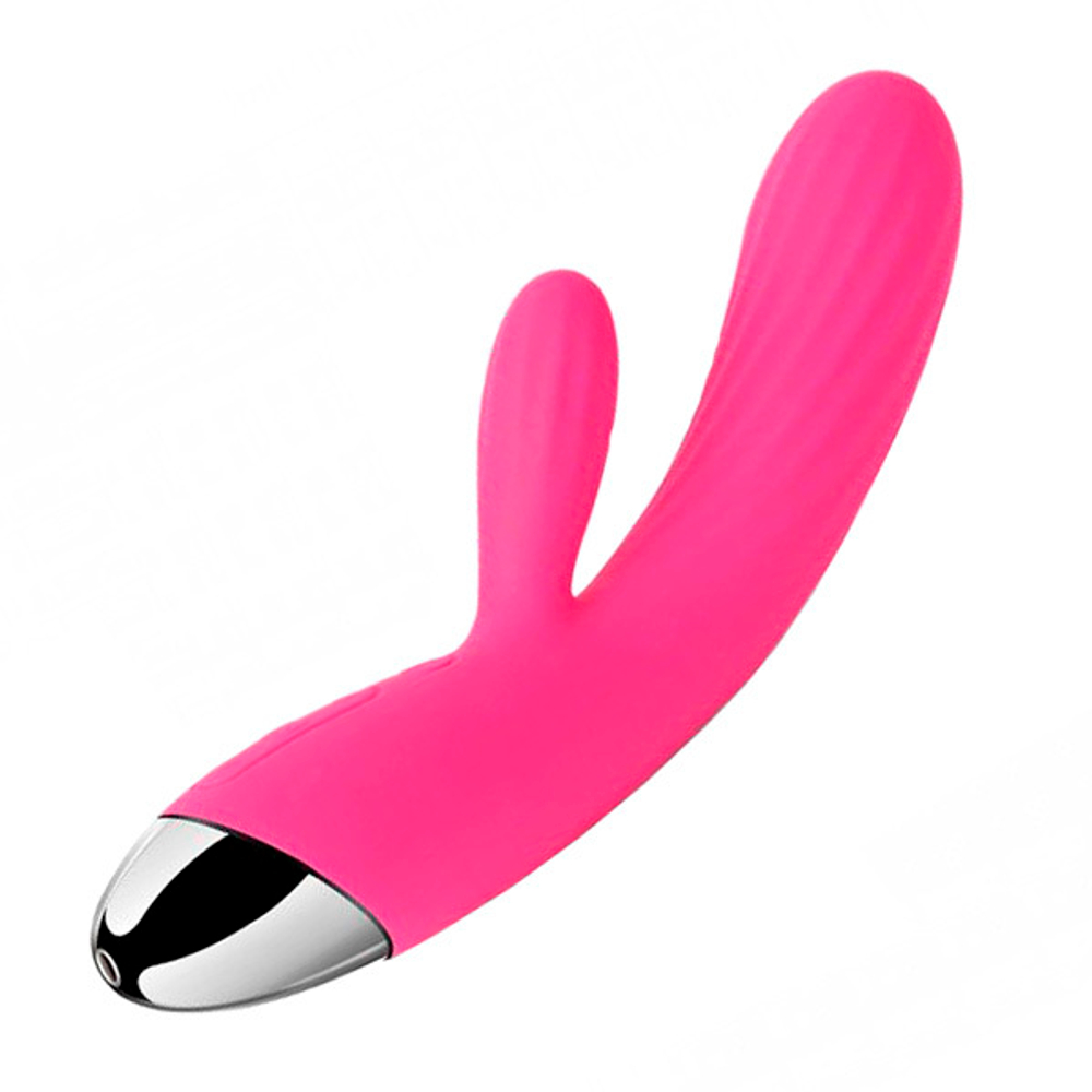 Ярко-розовый вибратор-кролик 19см с нагревом Svakom Angel Flexible Heating Rabbit Vibrator SUDV-03B-PMR