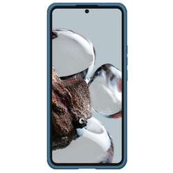 Двухкомпонентный чехол синего цвета на Xiaomi 12T Pro, защитная шторка для защиты камеры, Nillkin, серия CamShield Pro