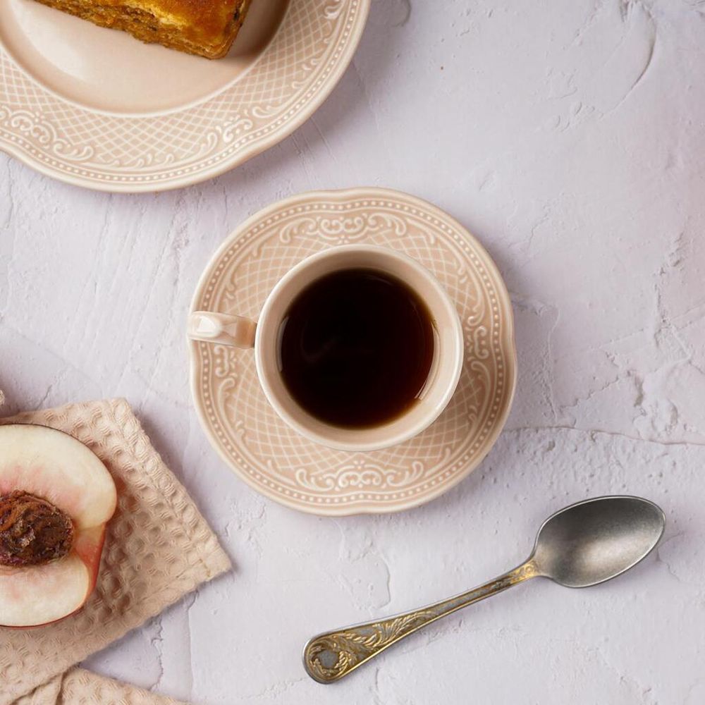 Кофейная пара 110 мл d 6,8 см h6,3 см Aristocrat Peach Tea Noble [6]