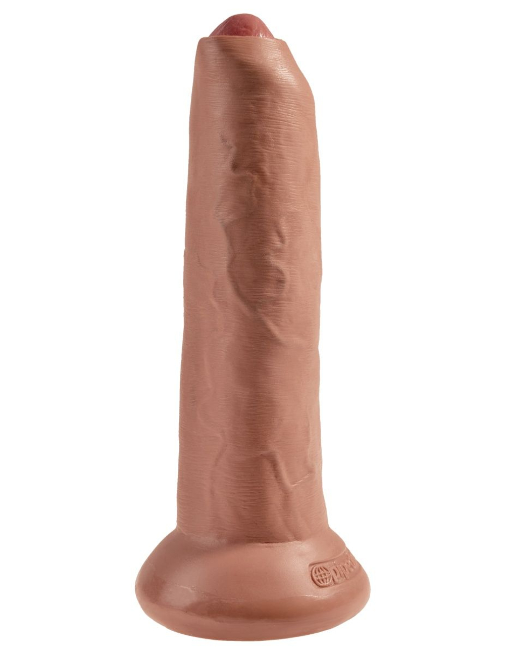 Кофейный необрезанный фаллоимитатор на присоске 9 Uncut Cock - 25,4 см. (Цвет: кофейный)