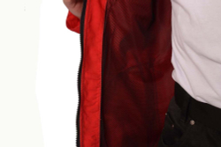 Куртка Сидней красная с черным и СОП  тк.Rodos (245 гр/кв.м)