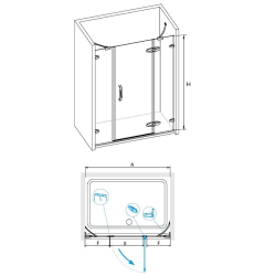 Душевая дверь RGW SA-01 (Прозрачное, 1200)