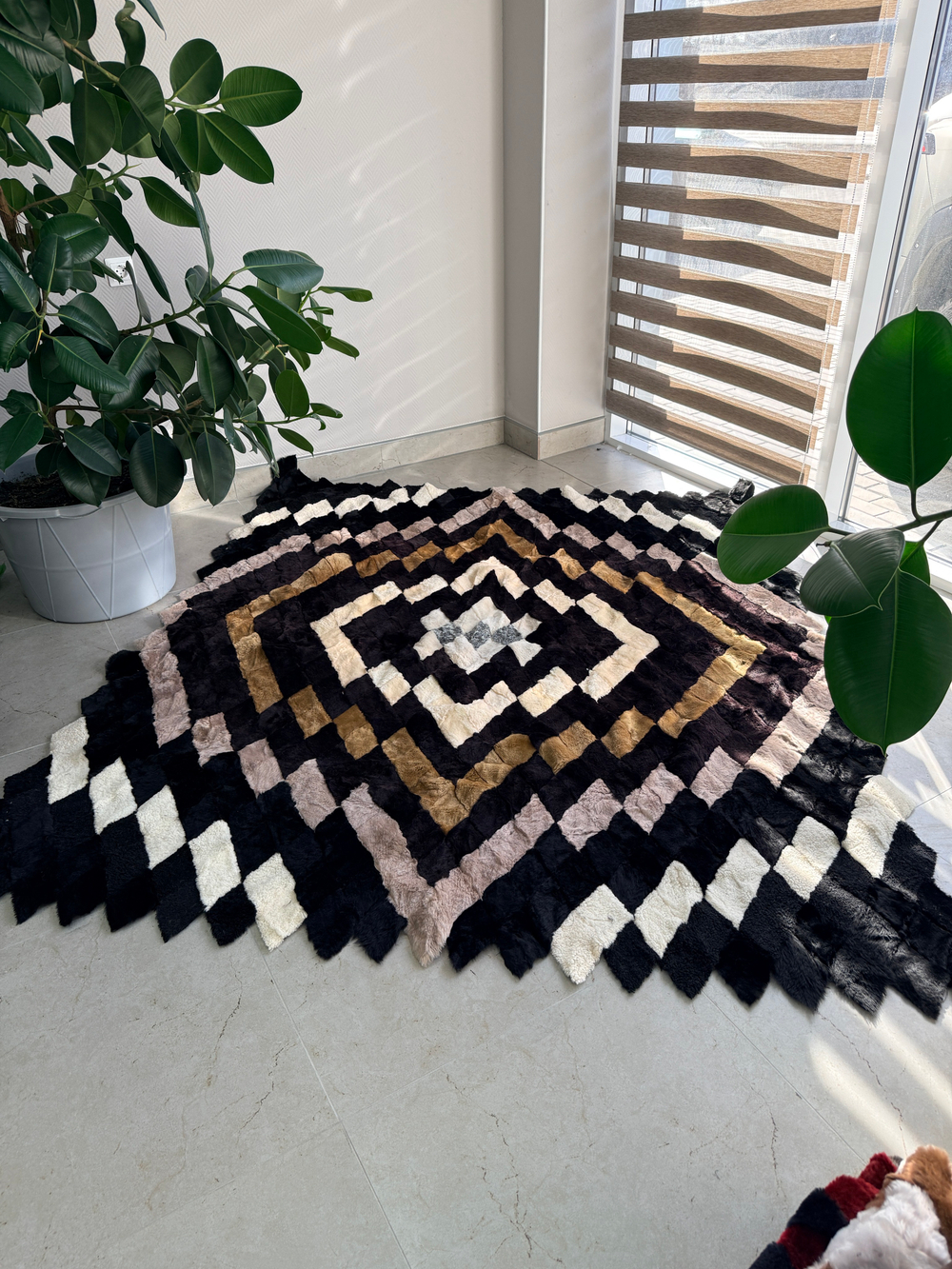 Покрывало меховое ковер из шкуры овчины