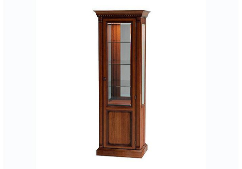 FLORENCE Витрина 1ств. со стекл. бок. с зеркалом и подсветкой (правая) Арт. 540