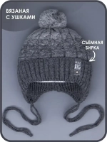 Шапка для мальчика осенняя на завязках