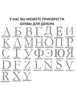 Наклейки свадебные на бокалы цифры инициалы "Г"