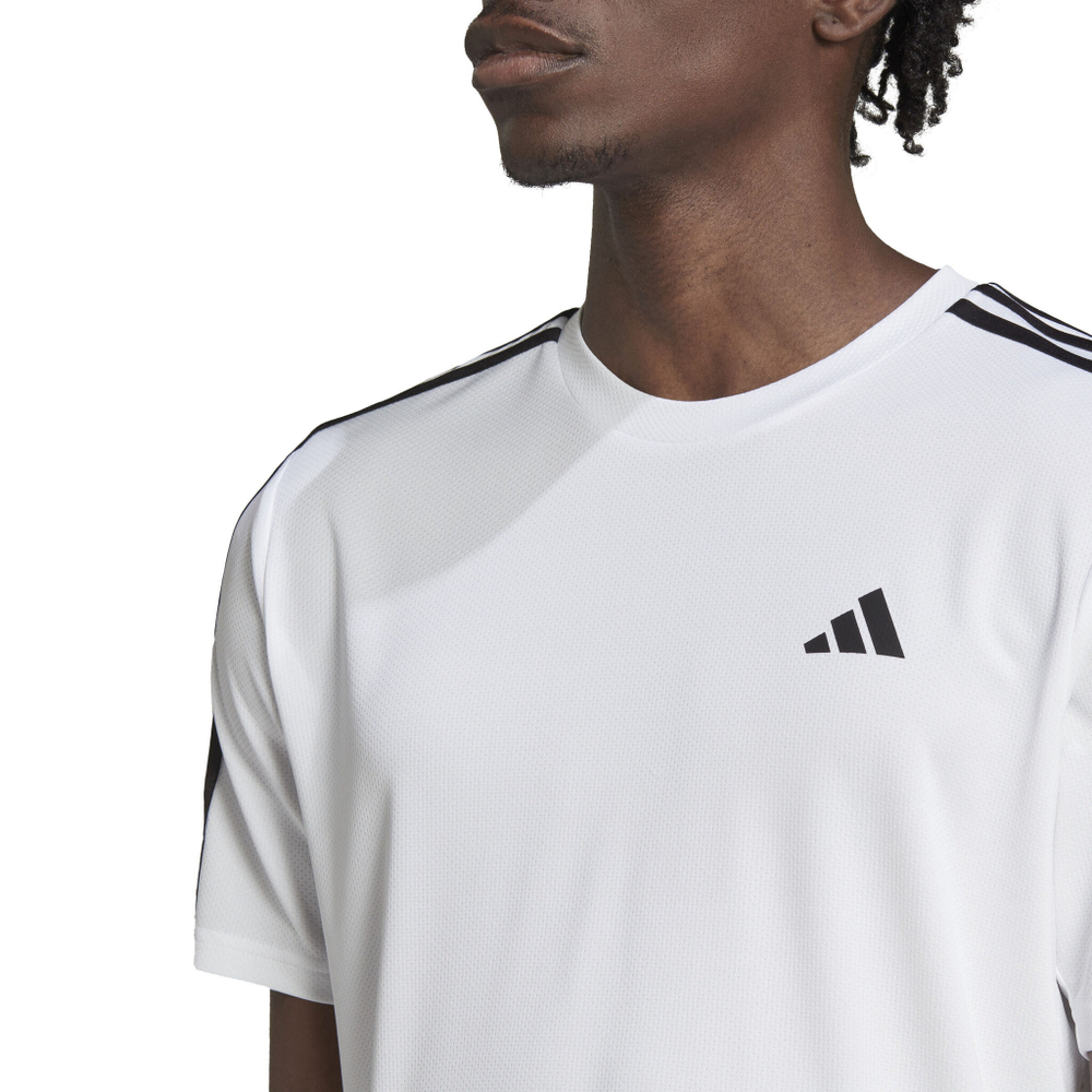 Мужское теннисное поло adidas Essentials Train 3-Stripes Training T-Shirt Men - White, Black