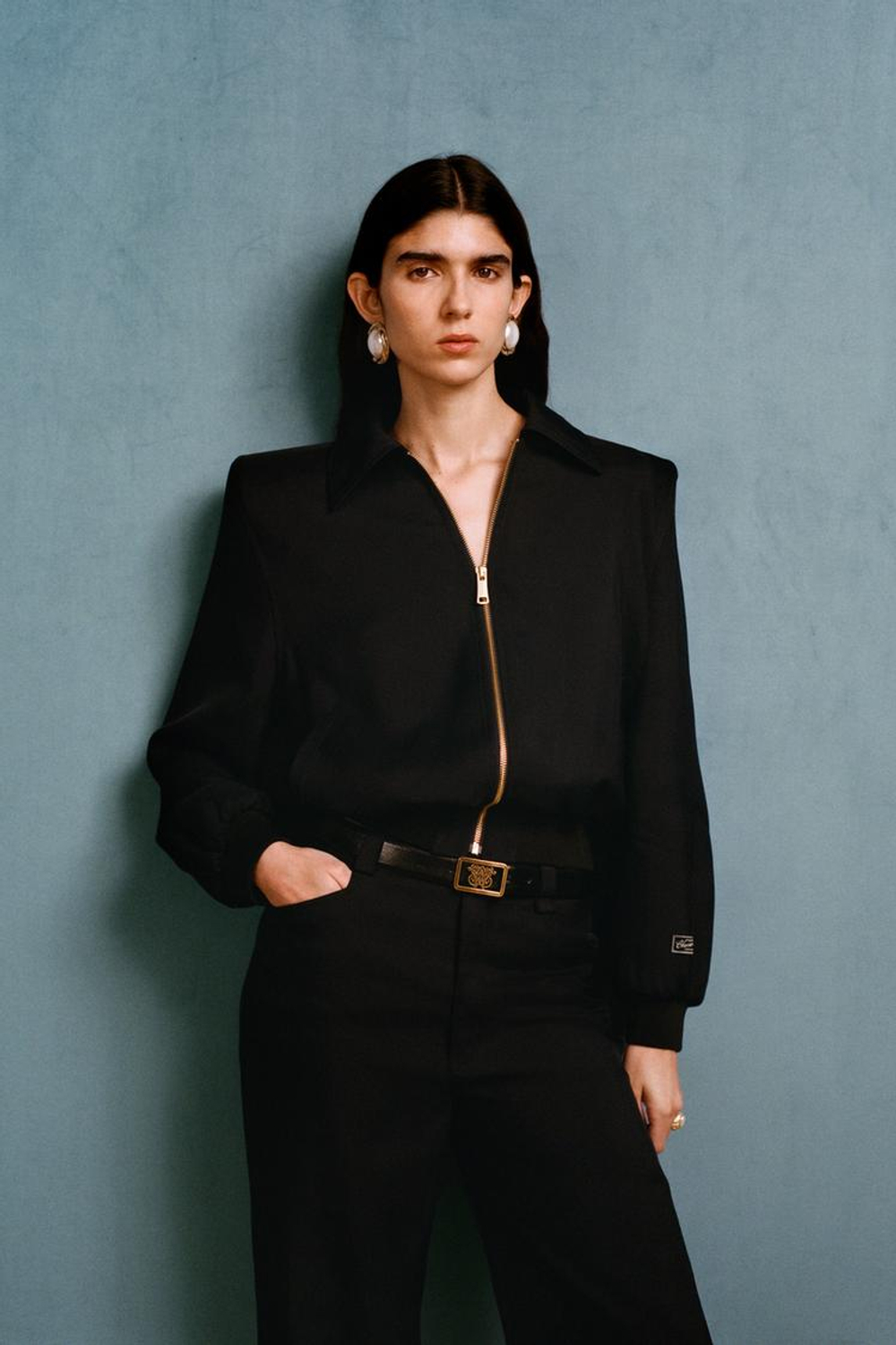 ZARA X WILLY CHAVARRIA КУРТКА-БОМБЕР, ТЕМНО-СИНИЙ