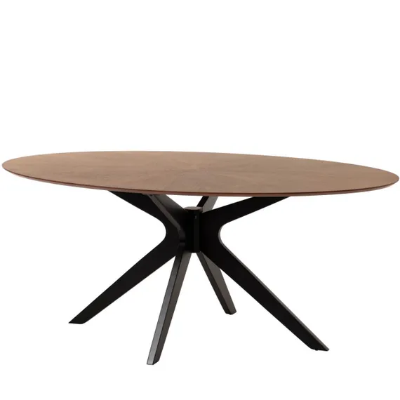 Большой овальный обеденный стол Naanim 180x110 см, орех | La Forma | Испания