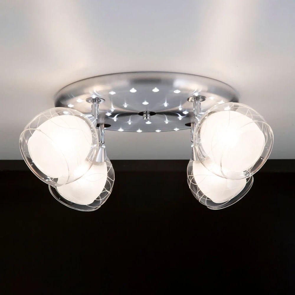 Citilux Самба CL158142 Люстра с поворотными плафонами Алюминий Хром