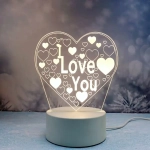 Светильник ночник «3D-Невероятные чувства» на пластиковой подставке, с включателем USB