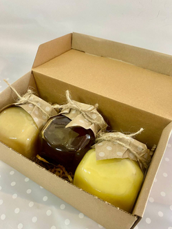 Медовый бокс (набор из 3 сортов меда: таежный, горный, донниковый). 900гр. Алтайский край