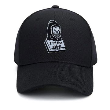 Нашивка термоаппликация на одежду и  на рюкзак. I am Devil. Скелет