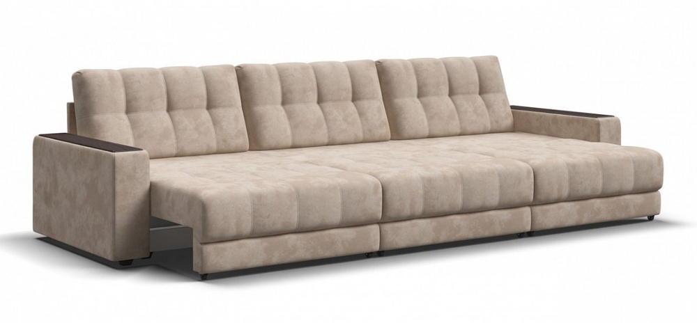 Диван Босс Гранд Велюр Алькантара пепел