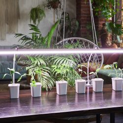 UFP-M02C-450 WHITE POLYBAG SET2 Подставка для светильника ULI-P. на прищепке. длина трубки 450мм. набор из 2шт. Белая. ТM ФитоЛето