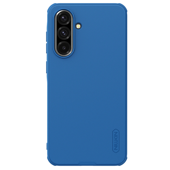 Усиленный двухкомпонентный чехол синего цвета от Nillkin для Samsung Galaxy A36 5G, серия Super Frosted Shield Pro