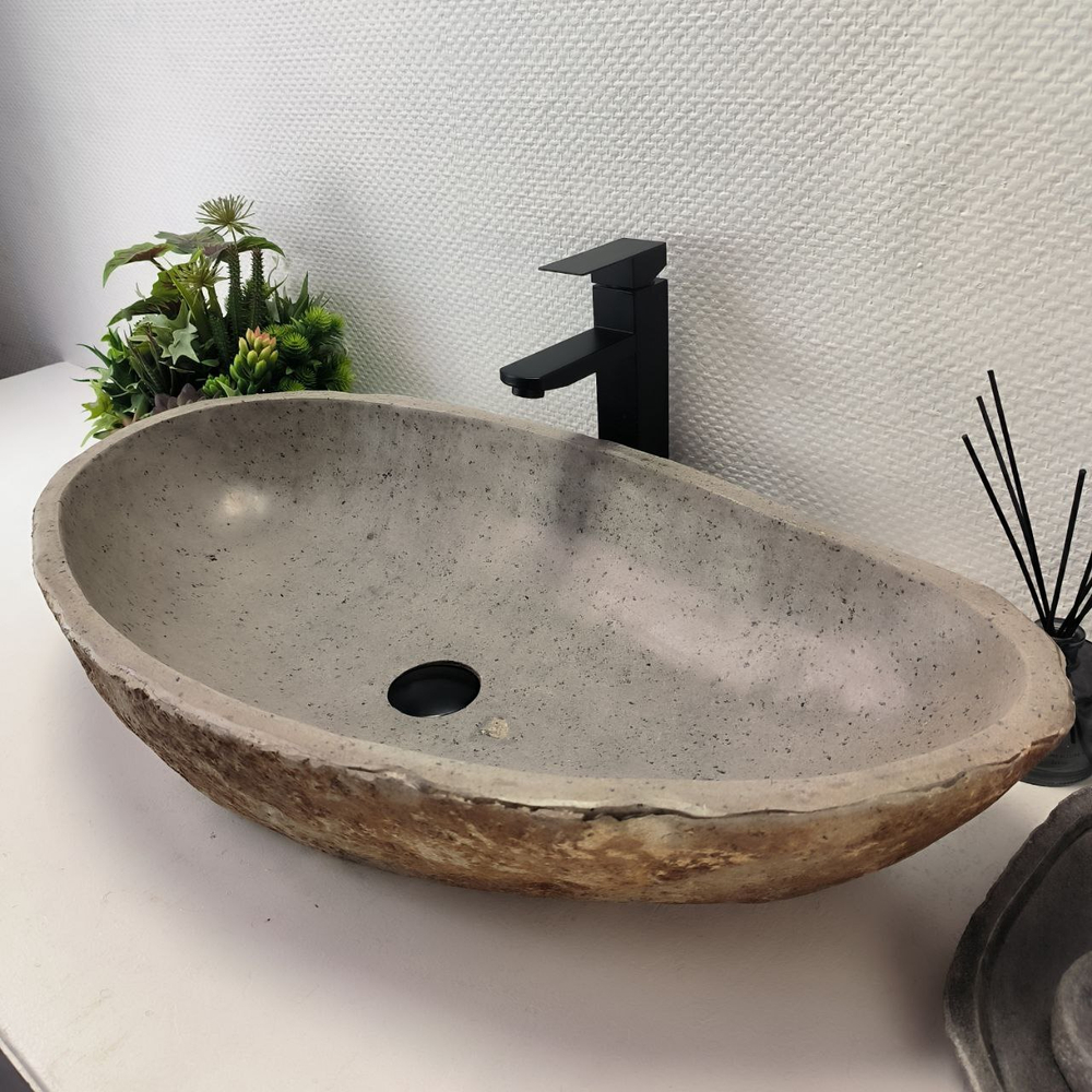 Раковина из речного камня RS-63631 (77*40*15) 0124