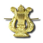 Эмблема петличная Военный оркестр н/о золотая