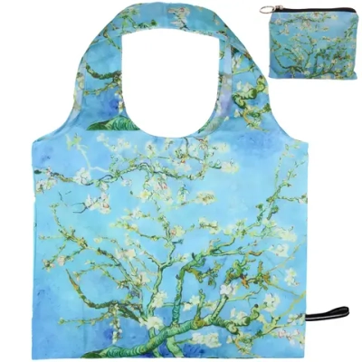 Сумка - шоппер в чехле с замком водонепроницаемая «ИДЕЯДОМА», принт миндальное дерево, 46*55см
