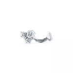 Серьги из белого золота и бриллиантов💎Tiffany, T - smile, В наличии