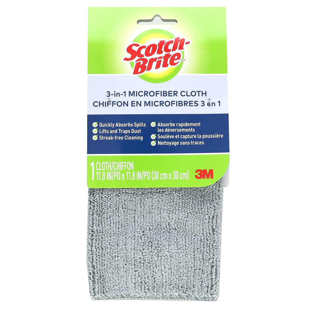 Scotch-Brite, Ткань из микрофибры 3-в-1, 1 шт.