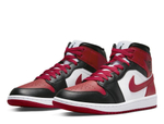 Баскетбольные кроссовки Air Jordan 1 Mid "Bred Toe"
