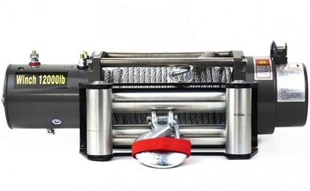 Лебедка электрическая с синтетическим тросом SC120WEX 10mm 12V Electric Winch (интегрированный блок управления и механизм влагозащищены (IP66)) с кевларовым тросом 10mm SC120WEX 10mm