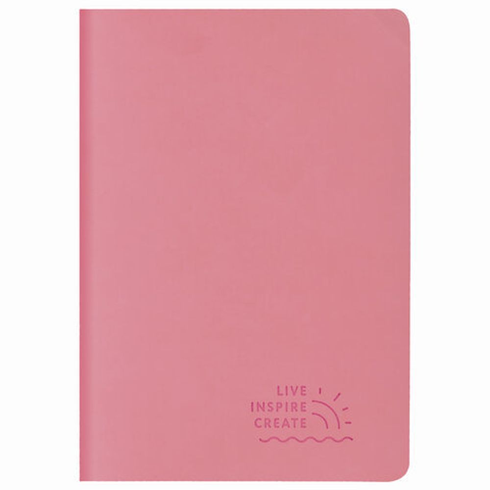 Тетрадь 60 л. в линию обложка кожзам SoftTouch, сшивка, B5 (179х250мм), РОЗОВЫЙ, BRAUBERG RAINBOW, 403885