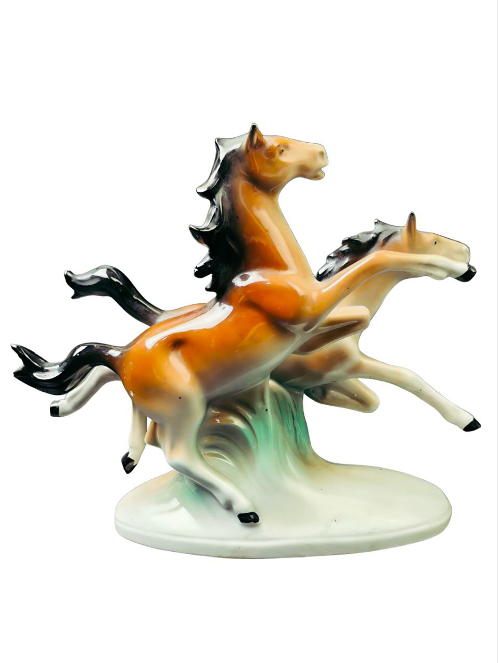 Фарфоровая статуэтка "Бегущие кони" Gräfenthal