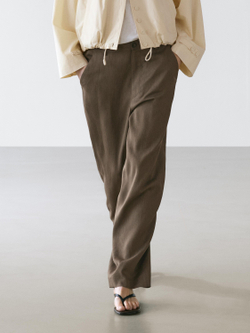 Massimo Dutti Свободные брюки с эластичным поясом, темно-зеленый