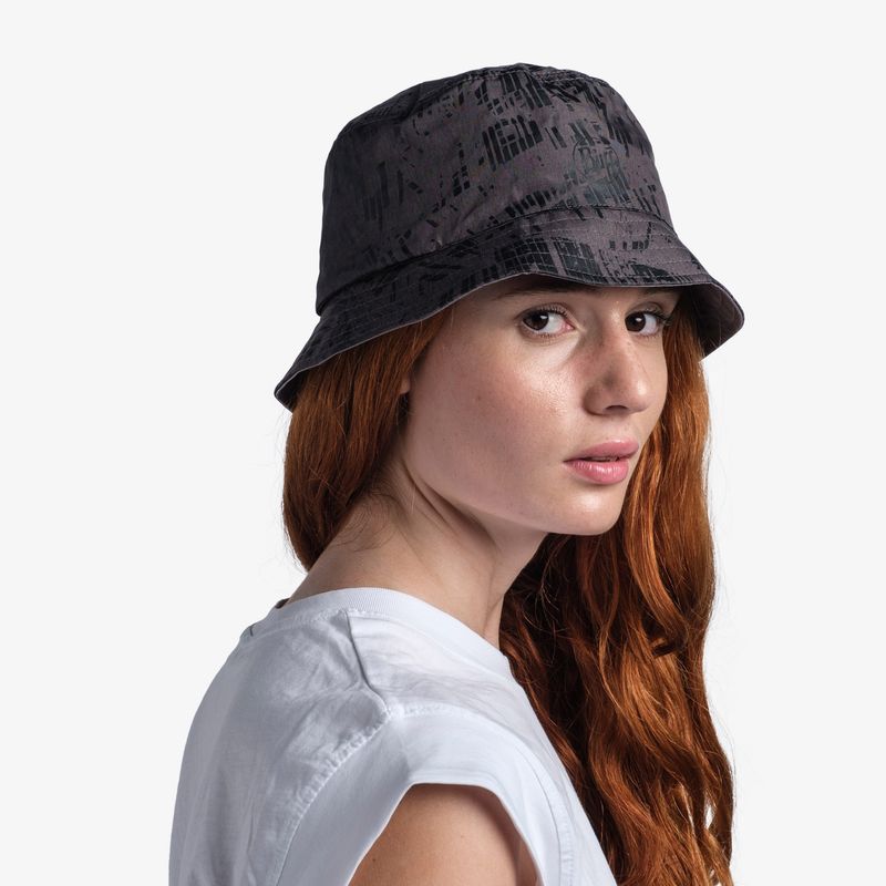 Панама двухсторонняя Buff Travel Bucket Hat Gline Black-Grey Фото 7