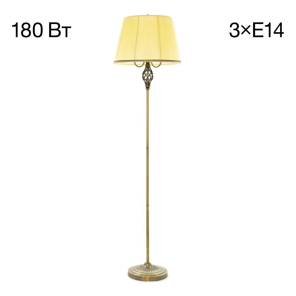 Citilux Вена CL402933 Торшер бронза с кремовым абажуром