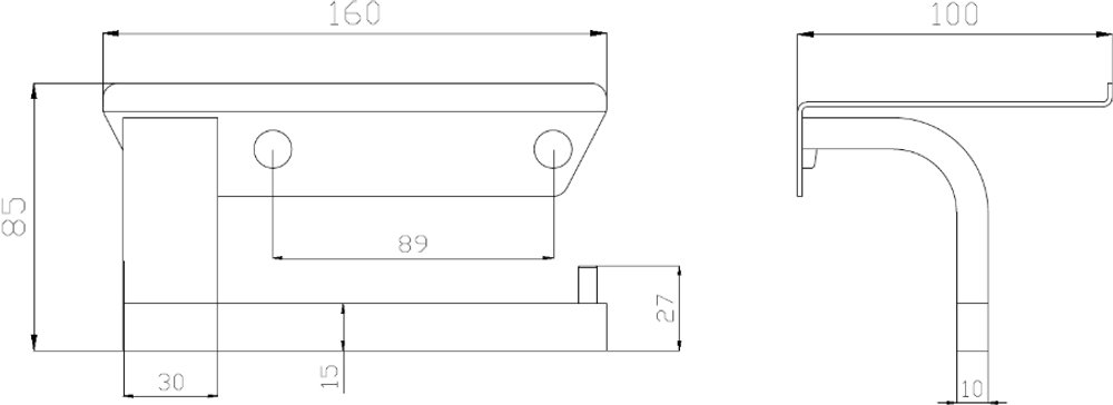 Держатель для туалетной бумаги STWORKI Вестфолл S08345GB настенный, вороненая сталь, с полкой