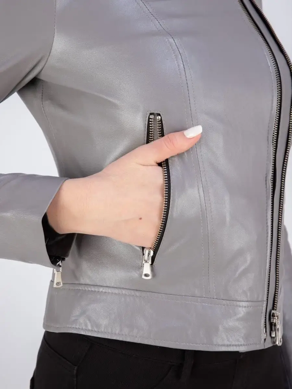 Кожаная куртка демисезонная косуха