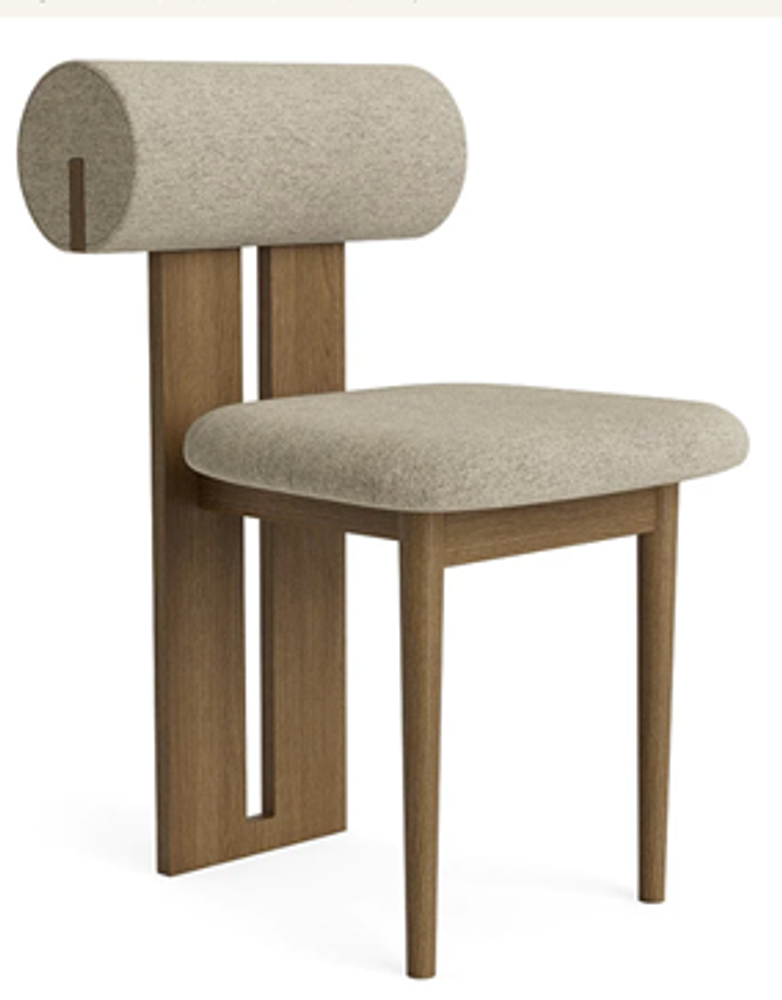 Стул обеденный HIPPO CHAIR / Light Smoke Oak, Barnum Boucle 02