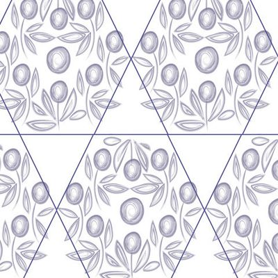 Майолика. Шестиугольные плитки.