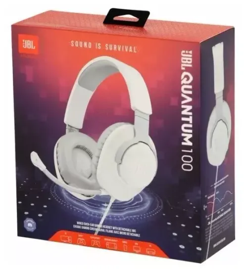 Компьютерная гарнитура JBL Quantum 100, white