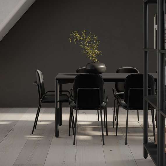 Стул Ror, Double Frame, черный велюр