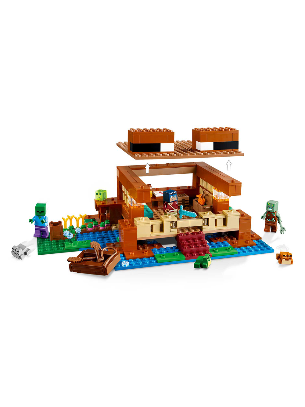 LEGO Minecraft 21256 Лего «Лягушачий домик» — природа и приключения