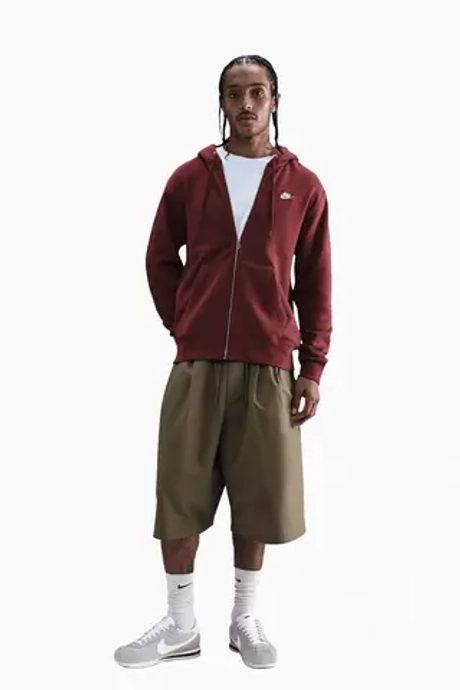 Кофта Nike Club Full-Zip - бордовый
