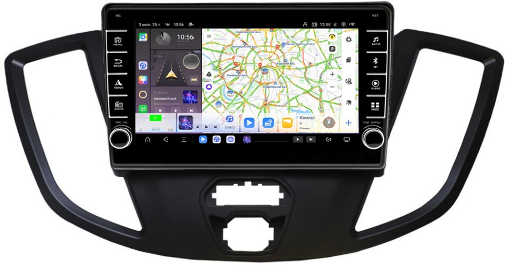 Магнитола для Ford Transit 7 2014-2023 - Carmedia EW-9287 (кнопки и крутилки) Android 13, TS20, 6+128Гб, CarPlay, 4G SIM-слот