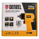 DENZEL Пневмогайковерт ударный IWS550 Compact 1/2" 8500об/мин 710Нм