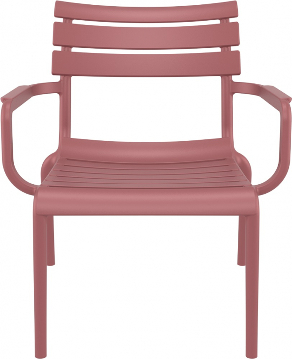 Кресло лаунж пластиковое Siesta Contract Paris Lounge, марсала