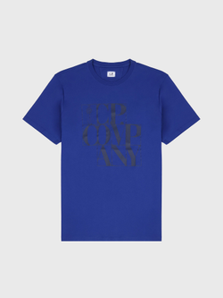 Футболка C.P. Company Logo Print Blue Quartz