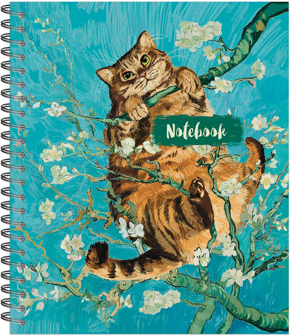 Тетрадь общая 48 листов на металлическом гребне "В стиле Ван Гога"