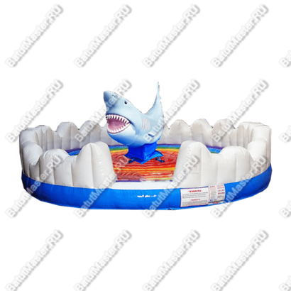 Надувной аттракцион Родео, акула+батут, "Акула 3", 5*5*3 м