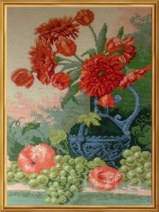 "Восточный натюрморт"-0846 канва с рисунком